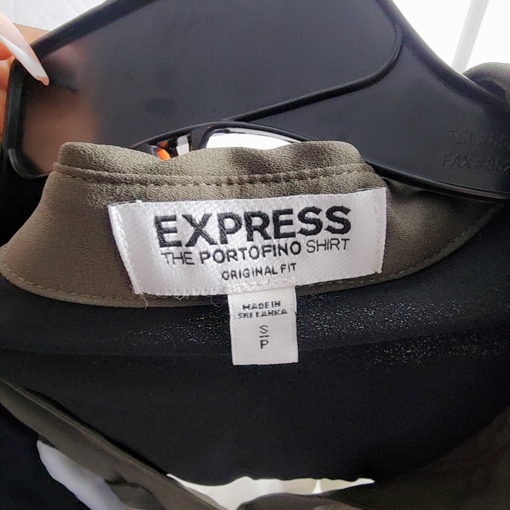 Express Portofino Shirt in Black and Olive - Picture 2 of 3